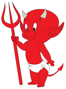 Cute devil cartoon figure